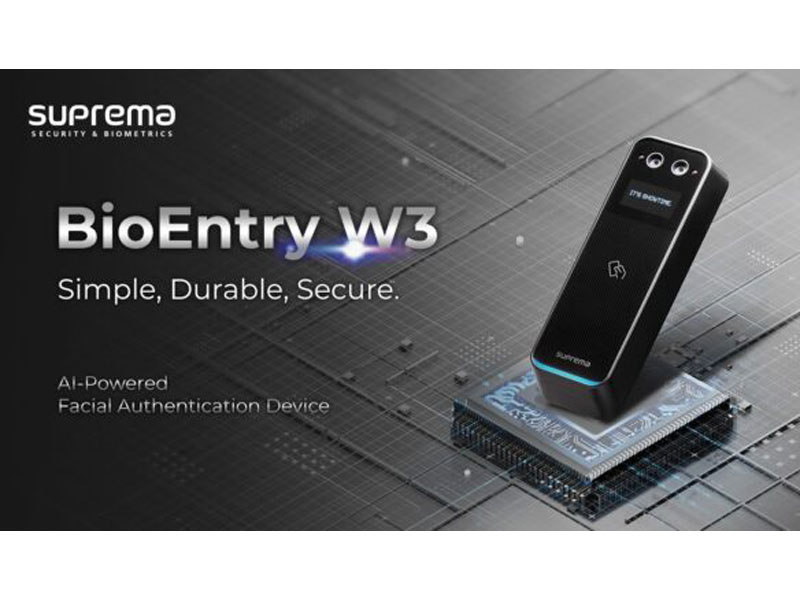 Suprema Launches BioEntry W3, AI-Driven Facial Authentication with Advanced Privacy Protection and Durability