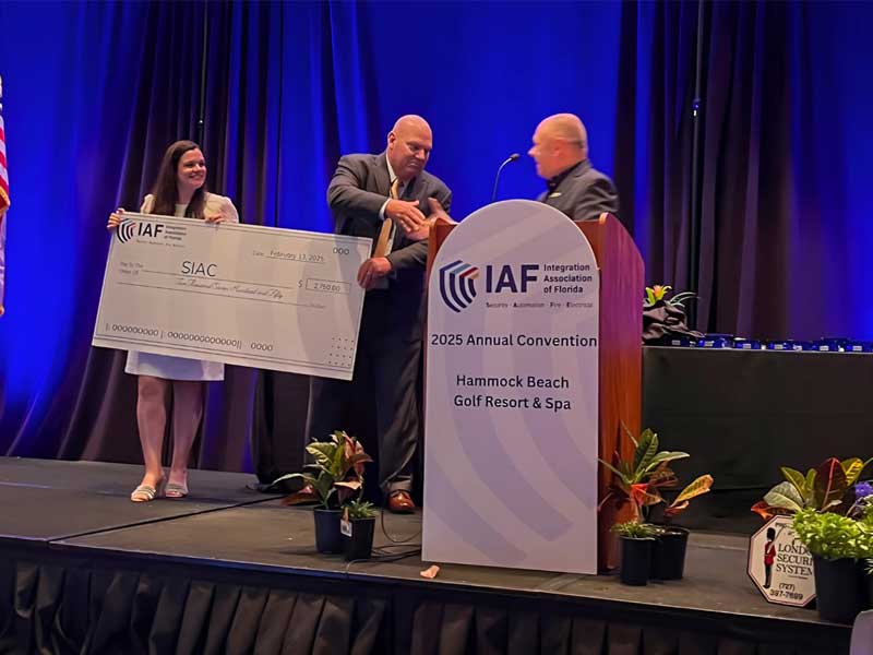 SIAC Receives Financial Support from Integrators Association of Florida